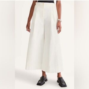 Merlette Wide Leg Ivory Trousers size 4